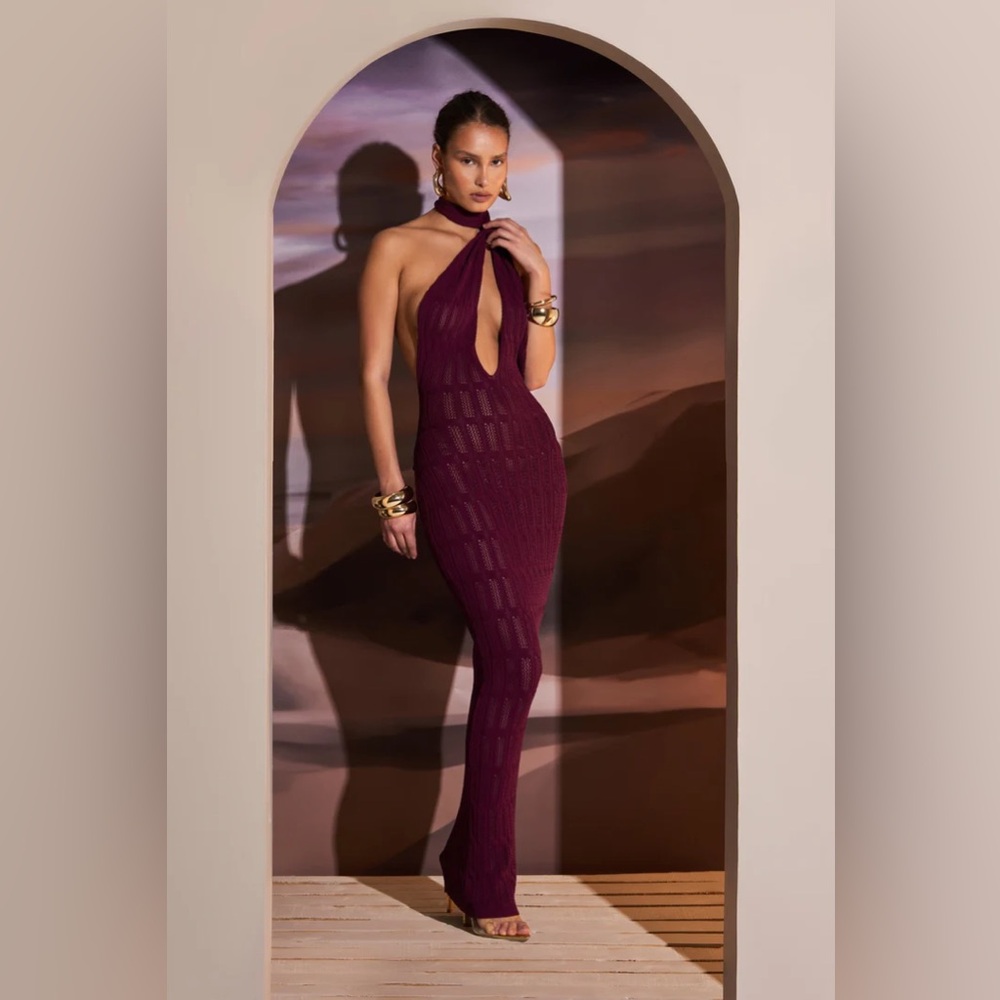 ISO Murci honeycomb knit maxi dress